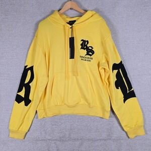 Rockstar Original Shironda Yellow Graphic Hoodie Mens Size XXL Streetwear
